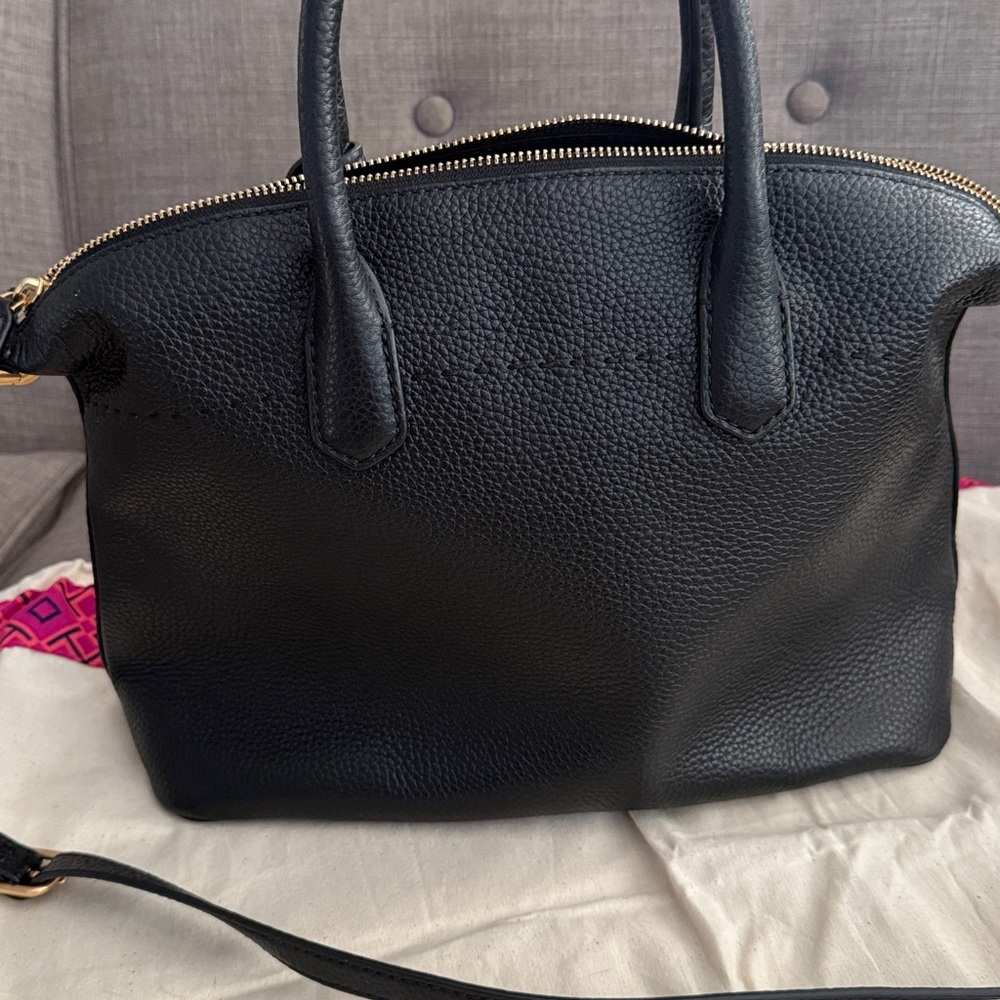 Tory Burch Black Leather satchel handbag - Picture 5 of 13
